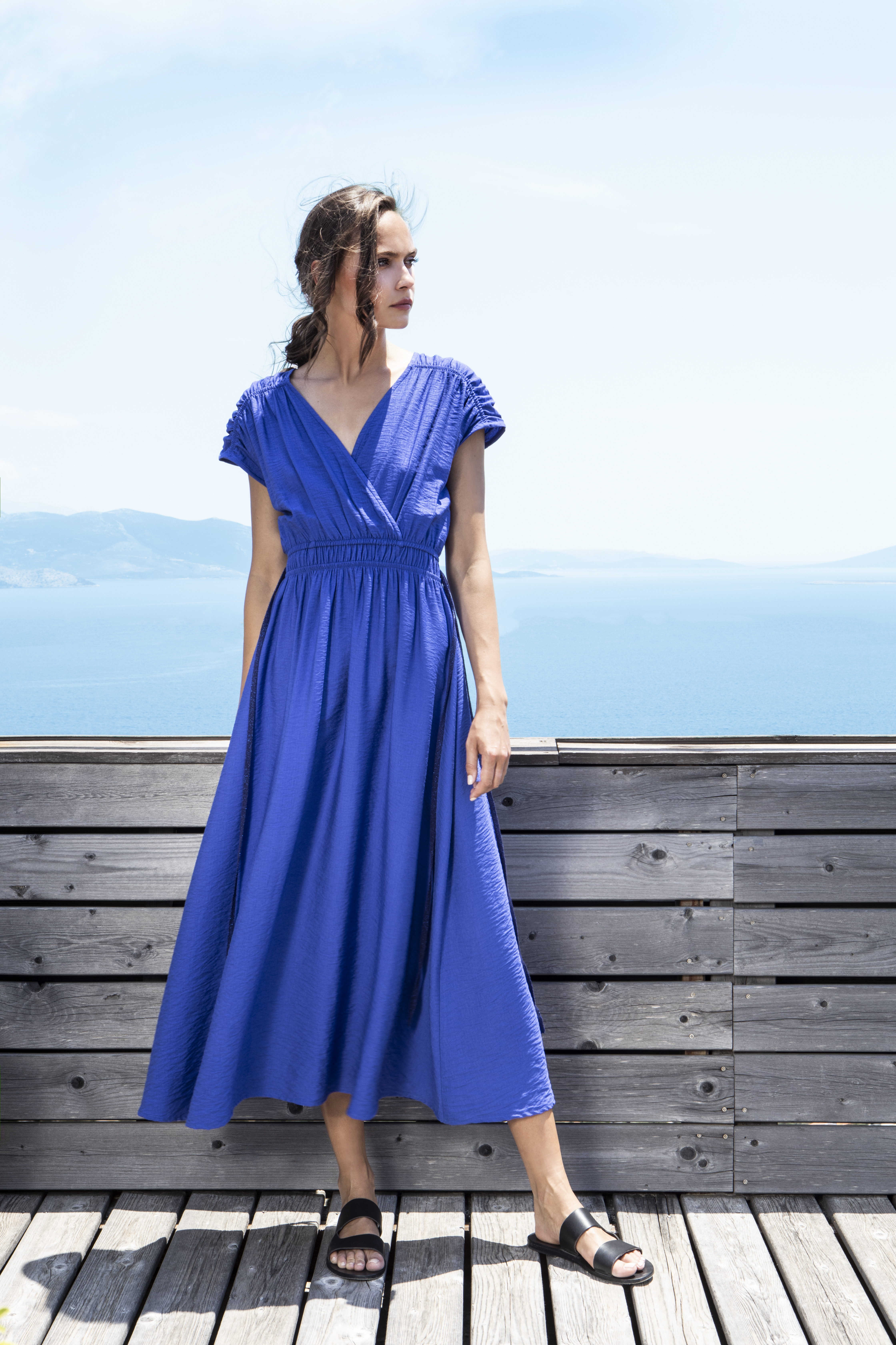 Cobalt blue best sale midi dress