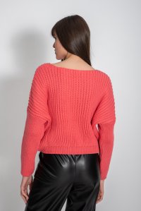 Wool blend cropped sweater camellia rose