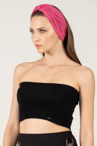 Lurex turban fuchsia