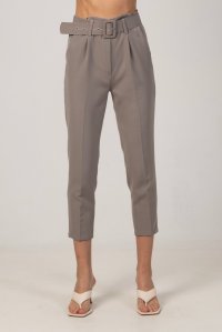 Pants with belt grey