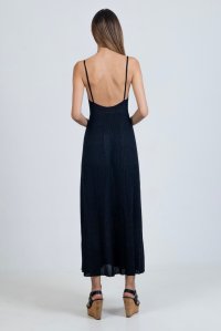 Lurex μάξι φόρεμα black