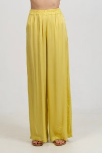 Satin basic pants lime