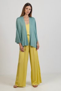 Lurex cardigan teal