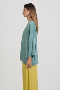 Lurex cardigan teal