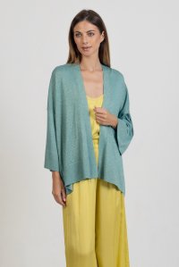 Lurex cardigan teal