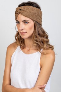 Lurex turban bronze