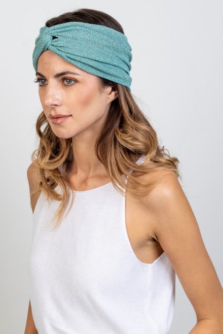 Lurex turban teal