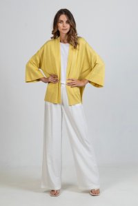 Lurex cardigan lime