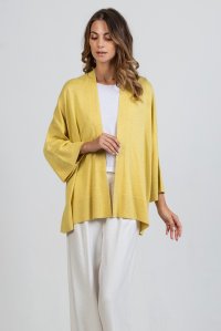 Lurex cardigan lime