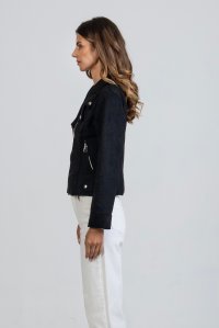 Suede jacket black