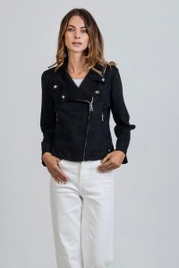 Suede jacket black