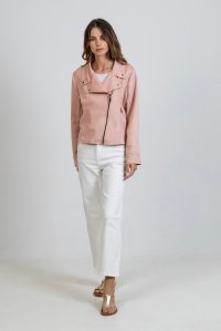 Suede jacket pink