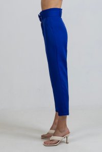 Pants with belt royal blue