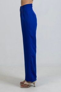 Pleated pants royal blue