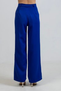 Pleated pants royal blue