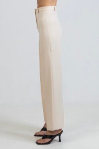 Pants with crease beige