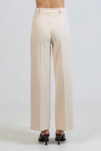 Pants with crease beige