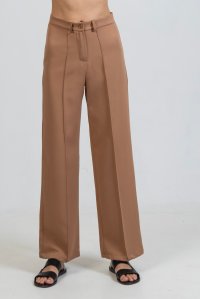 Pants with crease camel