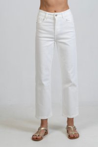 Straight jean pants white