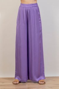 Satin basic pants mauve