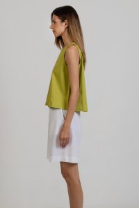 Poplin sleeveless top kiwi