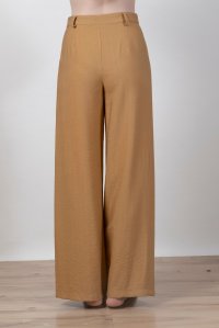 Pleated wide leg pants summer camel