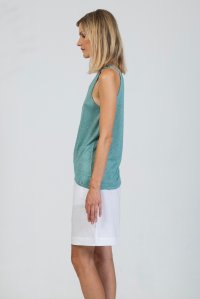 Lurex tank top teal