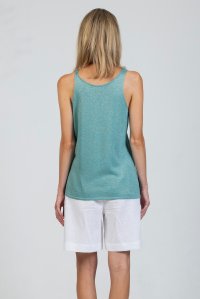 Lurex tank top teal