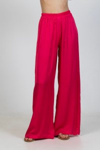 Satin basic pants fuchsia