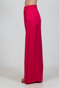 Satin basic pants fuchsia