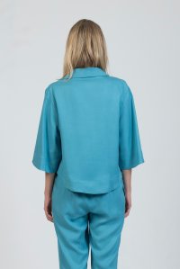 Tencel blouse petrol