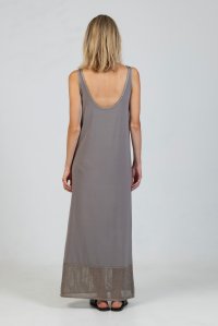 Jersey dress with knitted details pouro