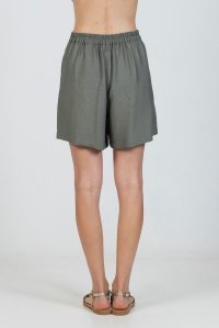 Shorts with knitted details khaki