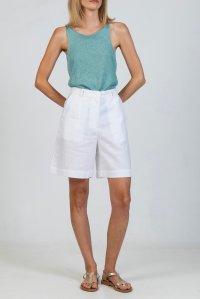 Linen shorts white