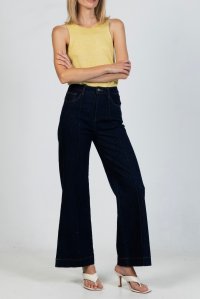 High waist jean pants blue