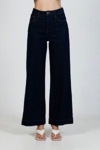 High waist jean pants blue