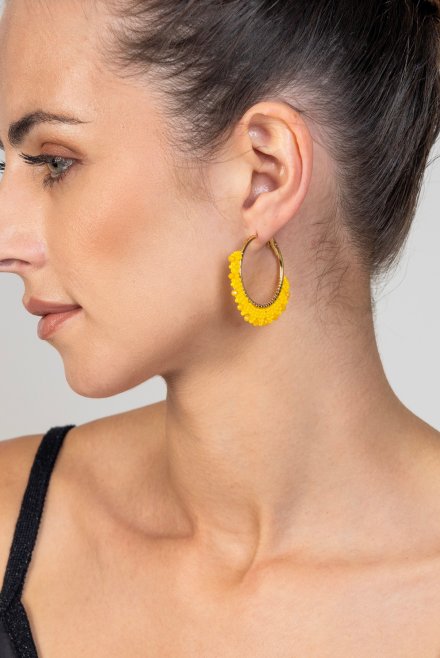 Earrings gold-yellow