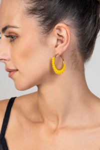 Earrings gold-yellow