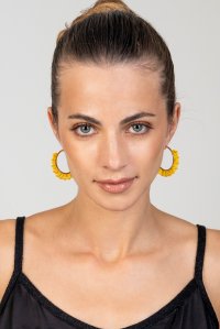 Earrings gold-yellow