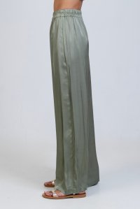 Satin basic pants khaki