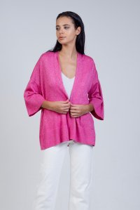 Lurex ζακέτα fuchsia