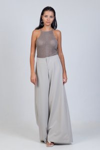 Stretch extra-flare pants ice