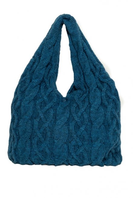 Knitted bag petrol