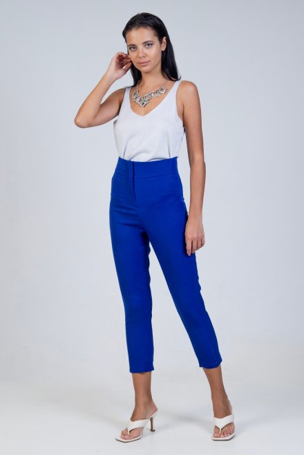 Straight pants royal blue