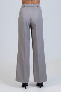 Straight pleated pants grey