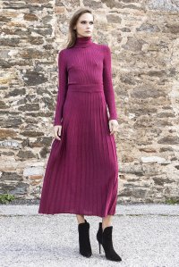 Lurex turtleneck sweater bordeaux