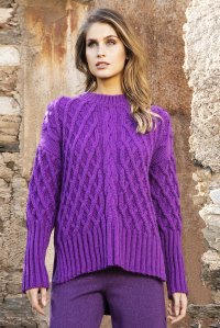 Chunky knit sweater violet