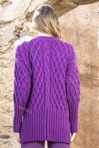 Chunky knit sweater violet