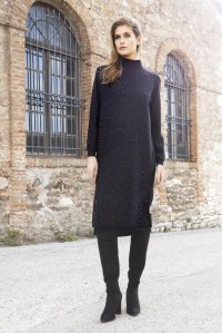 Viscose sequin dress black