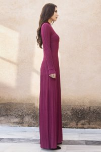 Lurex maxi dress bordeaux